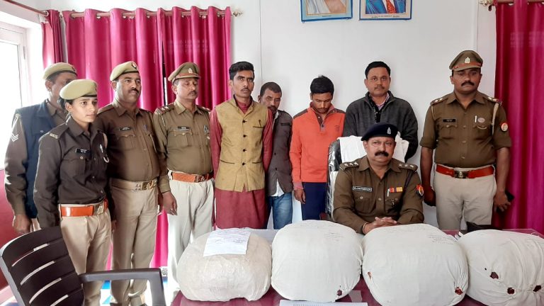 शिवगढ़ पुलिस ने 19 किलो गांजा के साथ 4 अभियुक्तों को गिरफ्तार कर भेजा जेल