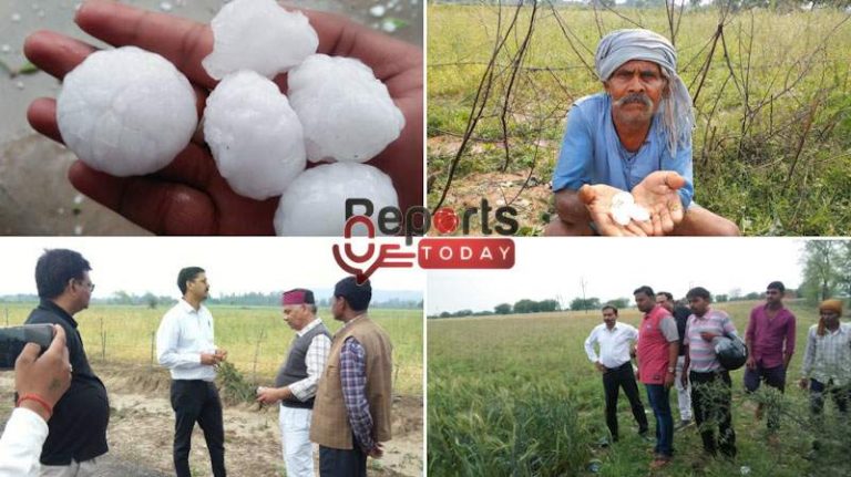 तीर्थनगरी के इतिहास में पहली बार गिरा डेढ़ पाव का ओला, हजारों हेक्टेयर भूमि पर बिछ गई बर्फ, डीएम के निर्देश पर सभी एसडीएम निकले फील्ड में