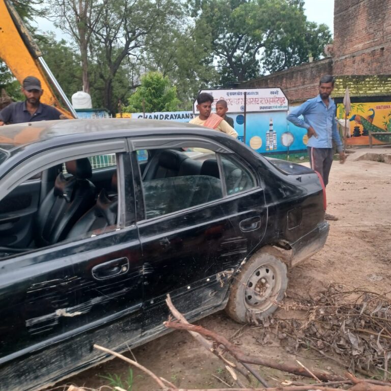 तेज रफ्तार कार की टक्कर से दुधारू भैंस की हुई मौत, भैंस मालिक ने थाने में लगाई कार्यवाही की गुहार