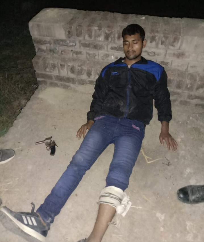पुलिस मुठभेड़ में 50 हज़ार का इनामी बदमाश गिरफ्तार