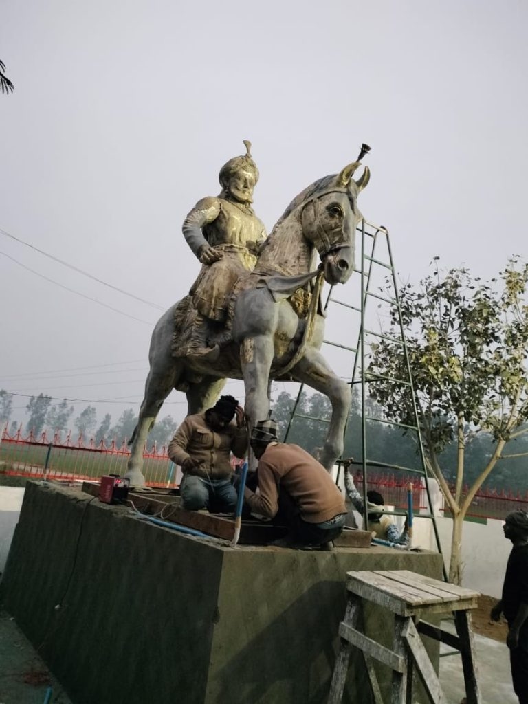 राना पार्क में विराजित हुई भव्य प्रतिमा: अनावरण की तारीख शीघ्र घोषित की जाएगी भव्य होगा कार्यक्रम