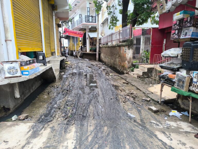 बजबजाती गंदगी और कीचड वाली गली से गुजरने को मजबूर लालगंज के वासी