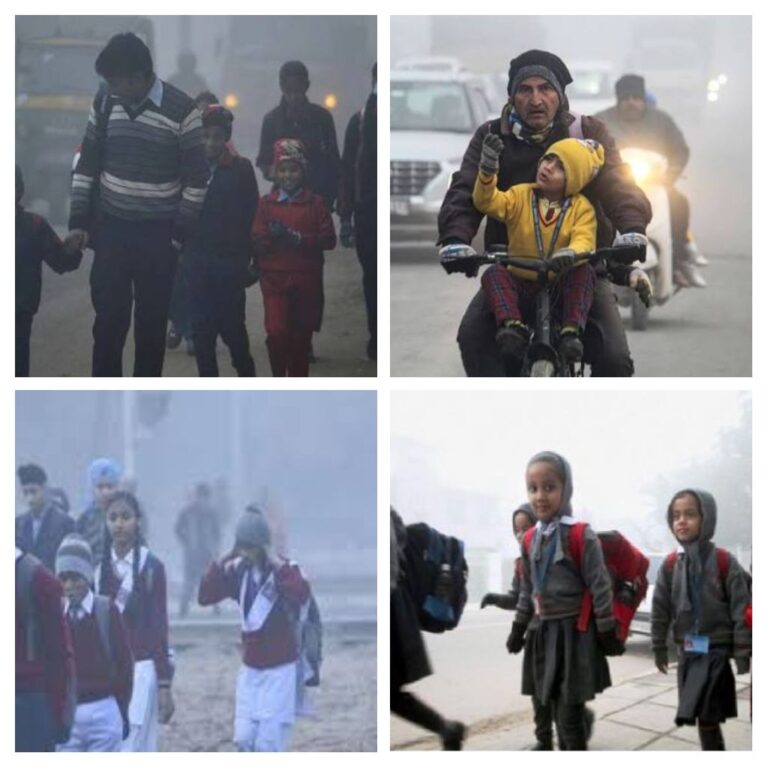 कलेक्टर का आदेश दरकिनार,भीषण ठंड में भी स्कूल संचालकों ने नहीं बदला स्कूल का समय