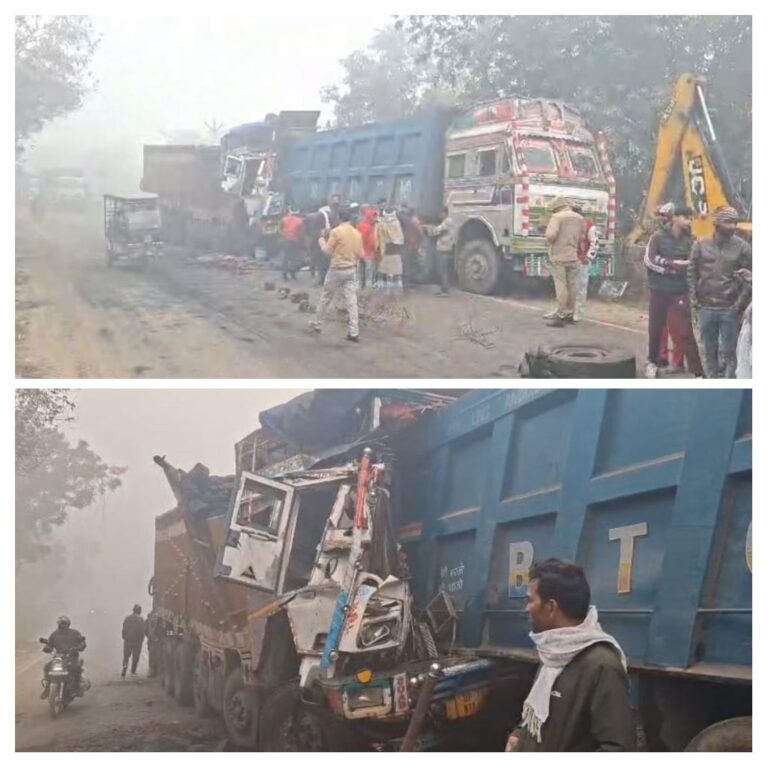 रायबरेली मे भीषण सड़क हादसा, डंफर, ट्रक में हुई भीषण भिड़ंत ड्यूटी में तैनात होमगार्ड की मौके पर मौत ड्राइवर कंडक्टर गंभीर रूप से घायल