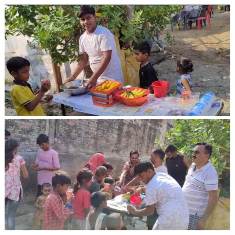 अनोखा भंडारा – छोटे तीन भाइयों ने अपने निजी जोड़े हुए पैसो से मिलकर मनाया बड़ा मंगल, प्रसाद वितरण का भी किया आयोजन