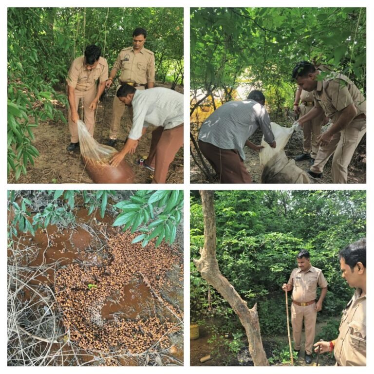 अवैध शराब के विरुद्ध आबकारी विभाग की बड़ी कार्यवाही,30 लीटर कच्ची शराब बरामद